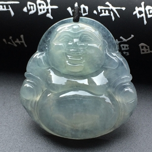 冰种淡晴水玉佛挂件