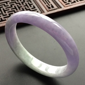 (超值推荐)糯冰种紫罗兰贵妃镯(55.6mm-48.8mm)