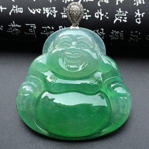 （超值推荐）冰种翠色玉佛挂件