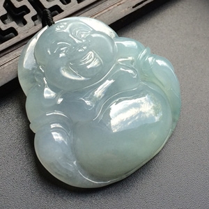 （超值推荐）糯冰种淡晴水玉佛挂件