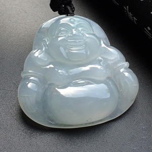 （超值推荐）糯冰种淡晴水玉佛挂件