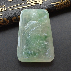 (超值推荐)冰种飘花莲花观音挂件