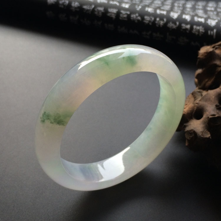 （超值推荐）冰种淡紫罗兰飘花手镯（58mm）