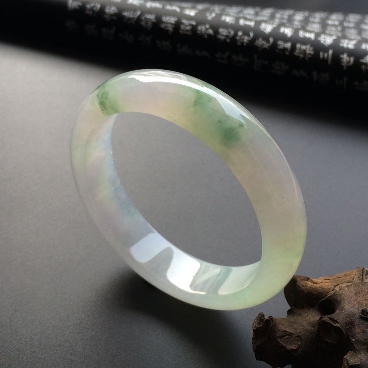（超值推荐）冰种淡紫罗兰飘花手镯（58mm）