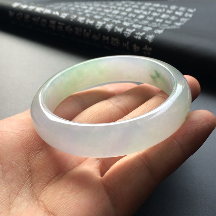 （超值推荐）冰种淡紫罗兰飘花手镯（58mm）