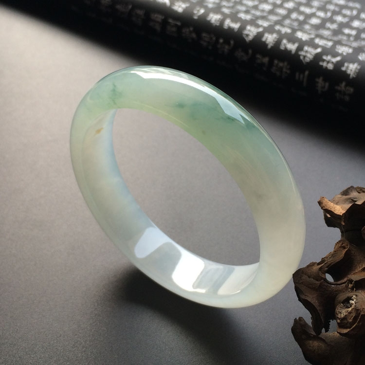 糯冰种飘花手镯（57.5mm）