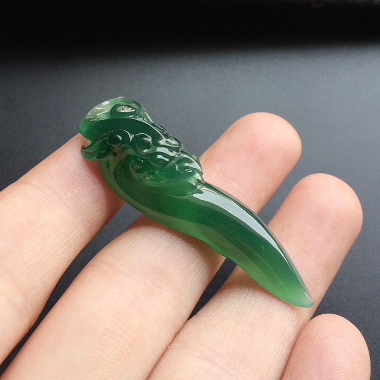 （超值推荐）冰种蓝水有凤来仪挂件