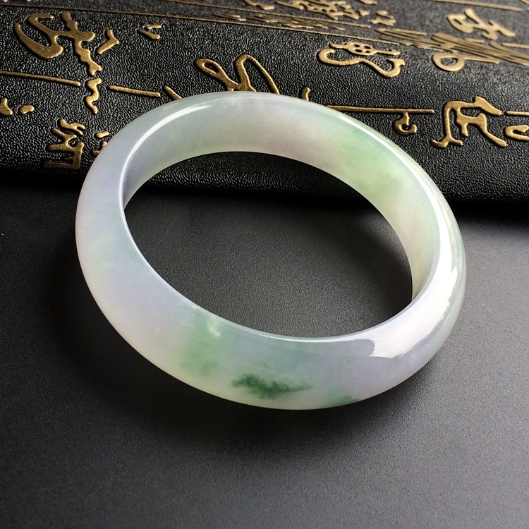 （超值推荐）冰种淡紫罗兰飘花手镯（58mm）