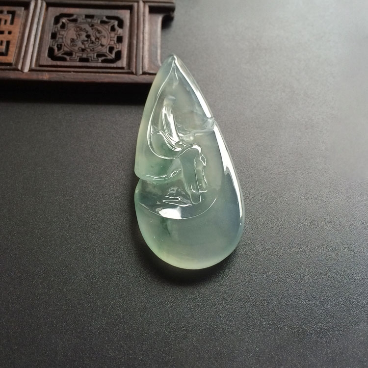 （超值推荐）冰种晴水飘花滴水成佛挂件