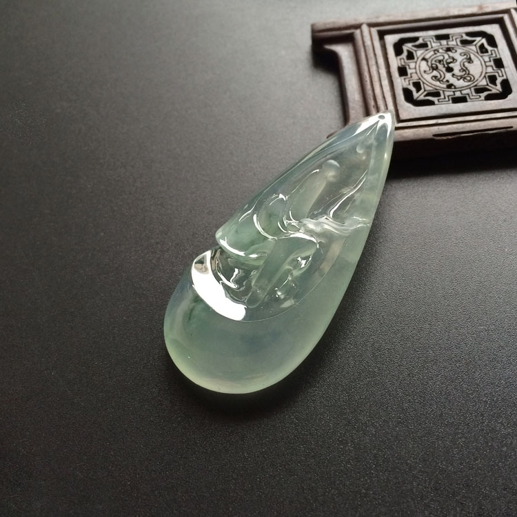 （超值推荐）冰种晴水飘花滴水成佛挂件