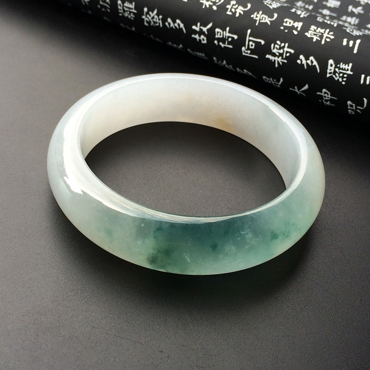 (超值推荐)冰种飘花手镯(54.5mm)