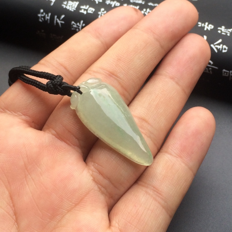 冰种晴水福瓜挂件