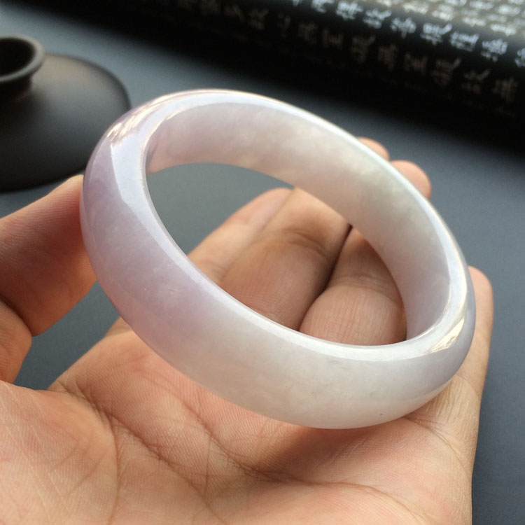 糯冰种紫罗兰手镯（59.5mm）
