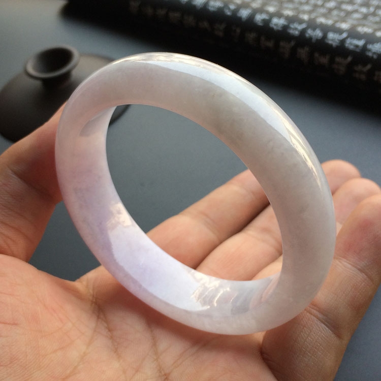 糯冰种紫罗兰手镯（59.5mm）