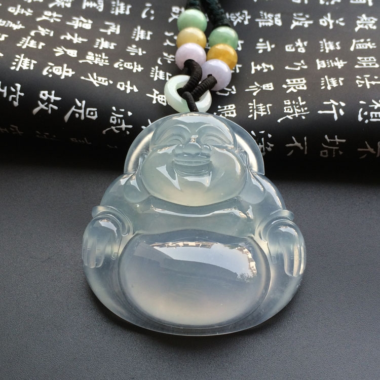 （超值推荐）冰种淡晴水玉佛挂件