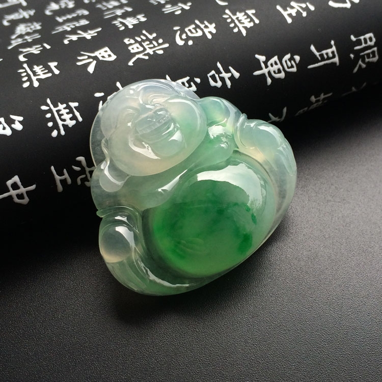 （超值推荐）冰种飘翠玉佛挂件
