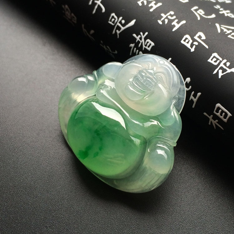 （超值推荐）冰种飘翠玉佛挂件