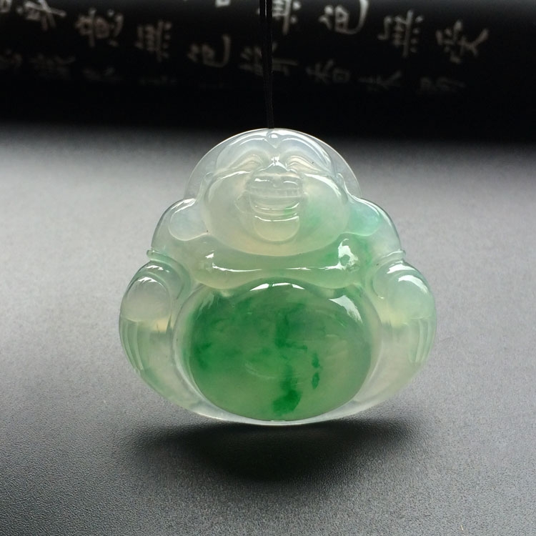 （超值推荐）冰种飘翠玉佛挂件