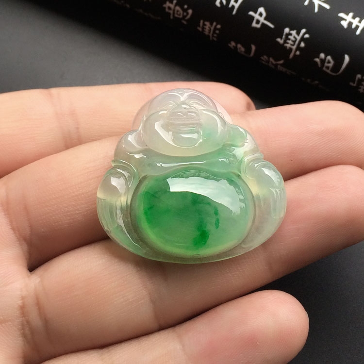 （超值推荐）冰种飘翠玉佛挂件