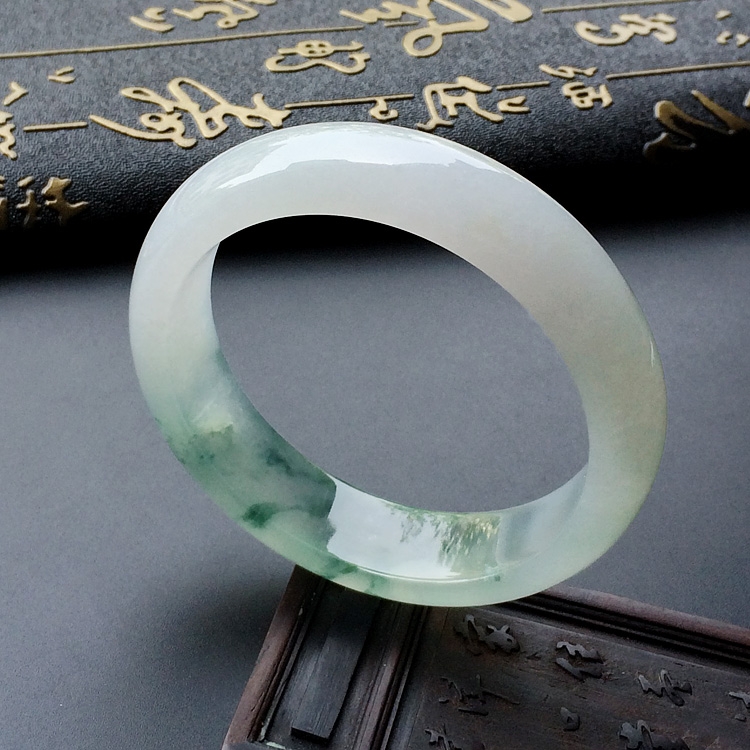 (超值推荐)冰种飘花手镯(57mm)