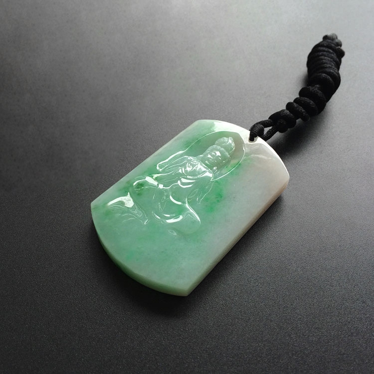 （超值推荐）糯冰种飘翠观音挂件