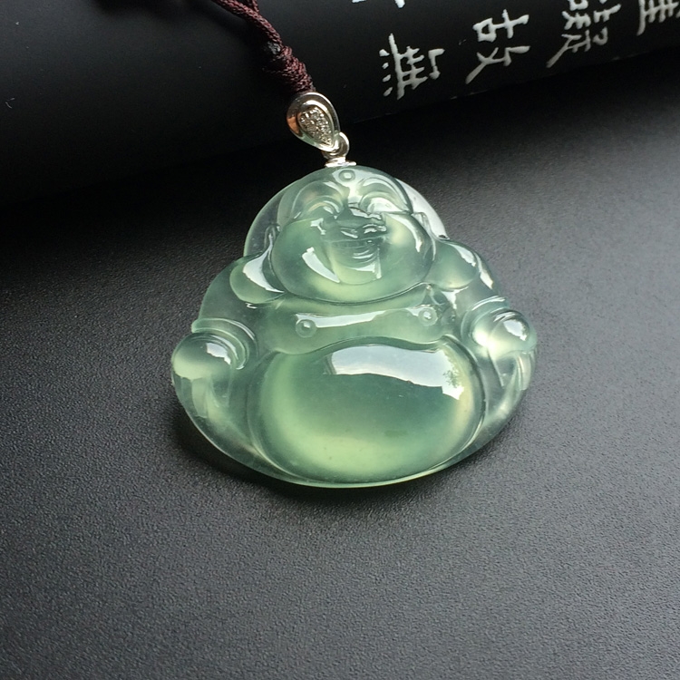 冰种晴水玉佛挂件