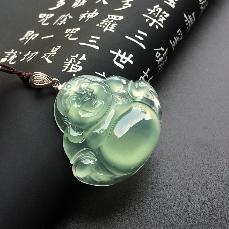 冰种晴水玉佛挂件