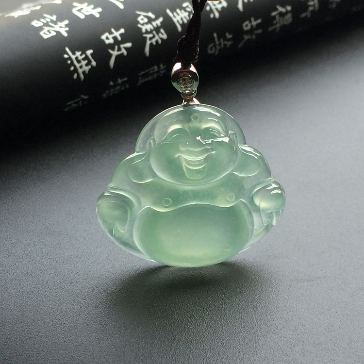 冰种晴水玉佛挂件
