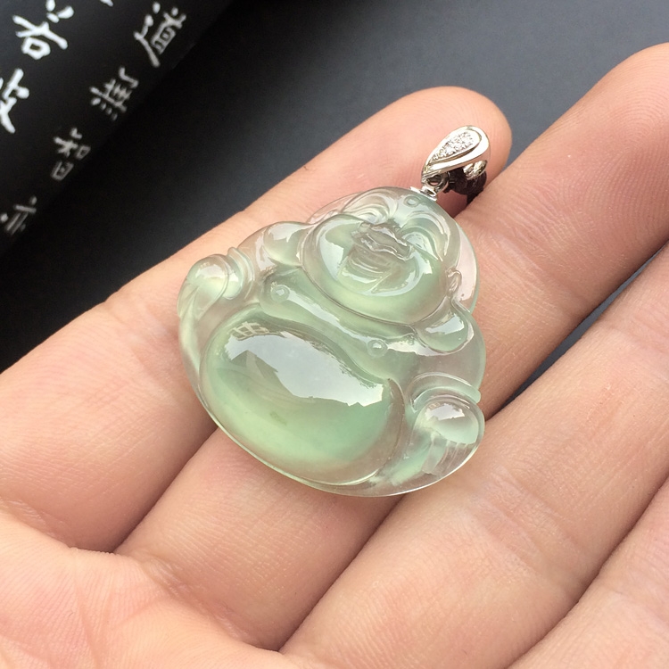 冰种晴水玉佛挂件
