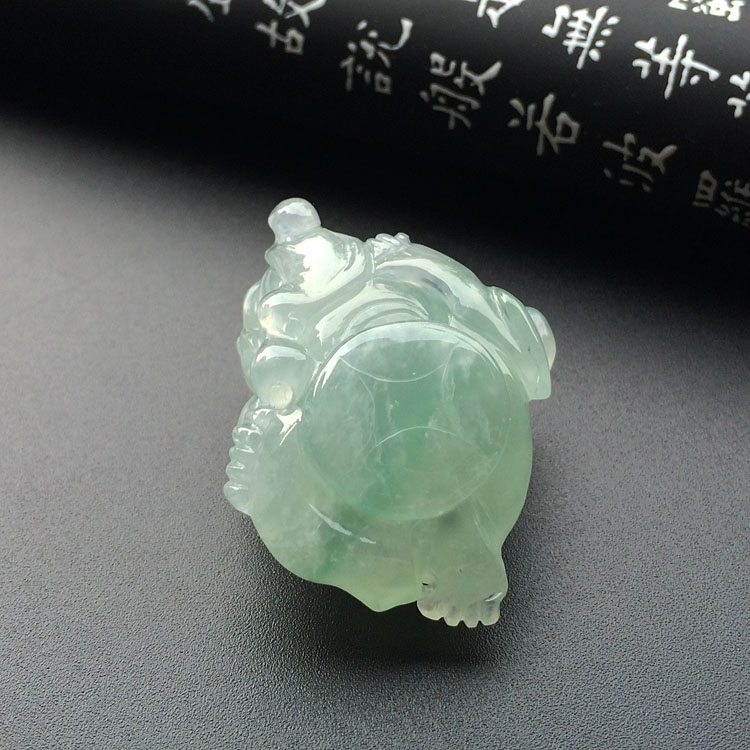 (超值推荐)冰种淡晴水招财进宝挂件