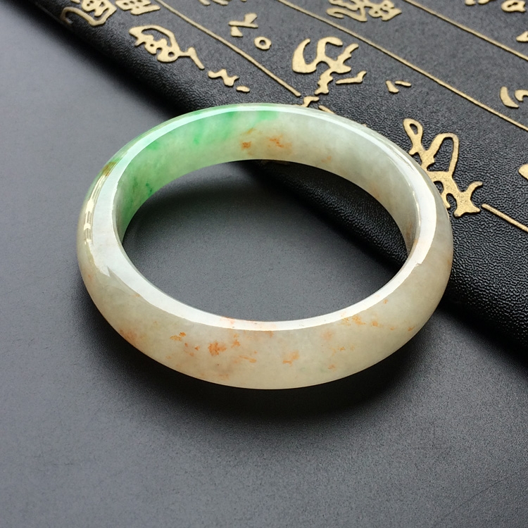 （超值推荐）糯冰种淡三彩手镯（57mm）