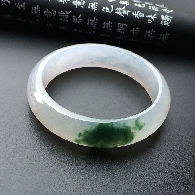 （超值推荐）冰种飘花手镯（56.7mm）