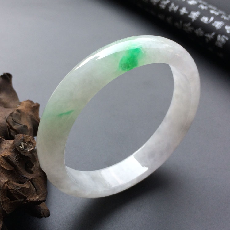 （超值推荐）糯冰种飘翠手镯（58.1mm）