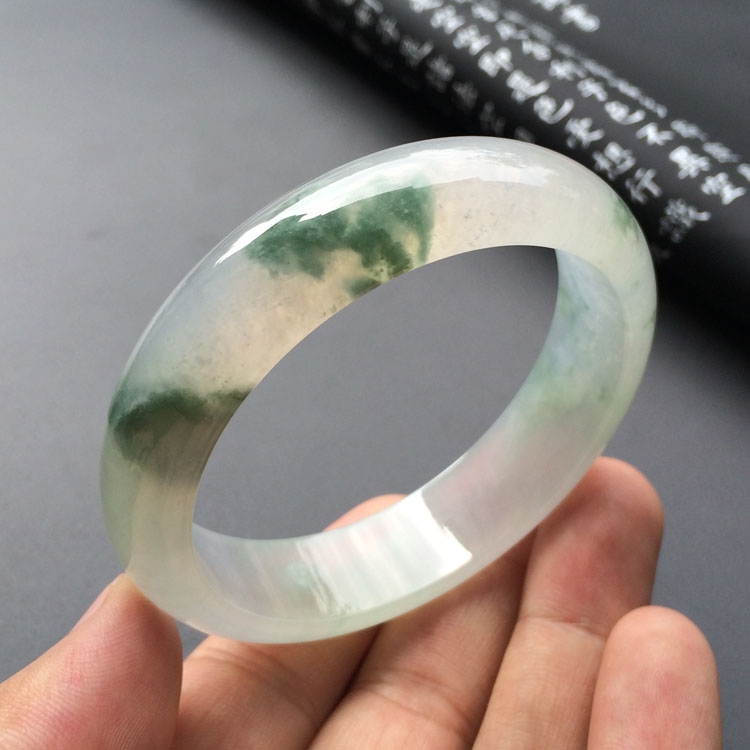 （超值推荐）冰种飘花手镯（56.7mm）