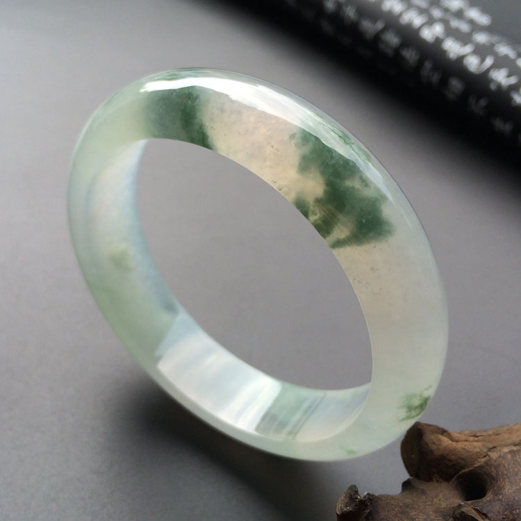 （超值推荐）冰种飘花手镯（56.7mm）