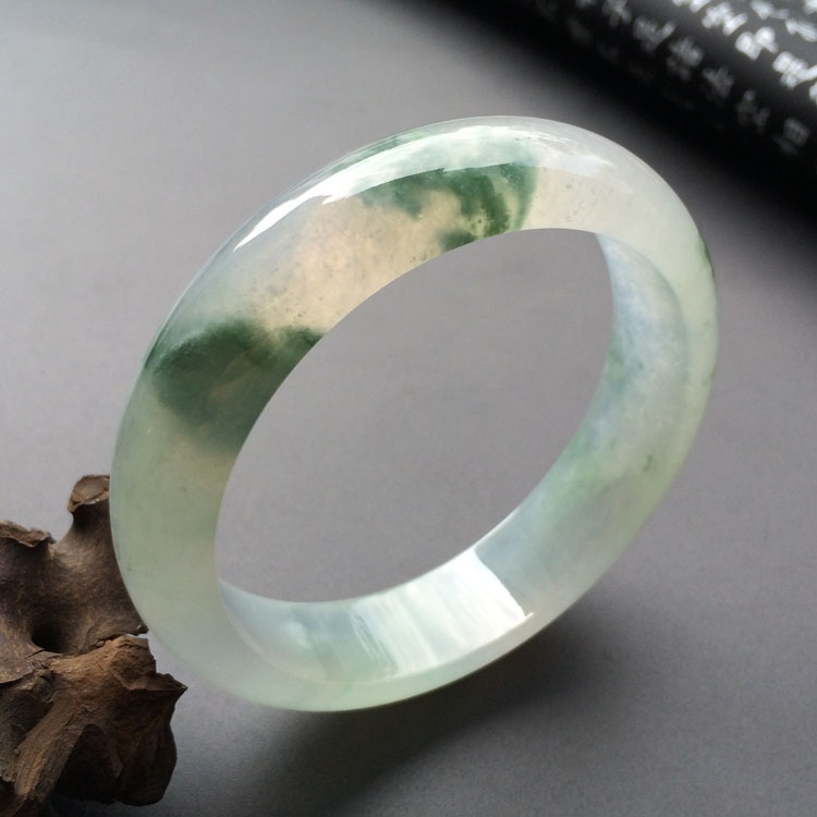 （超值推荐）冰种飘花手镯（56.7mm）