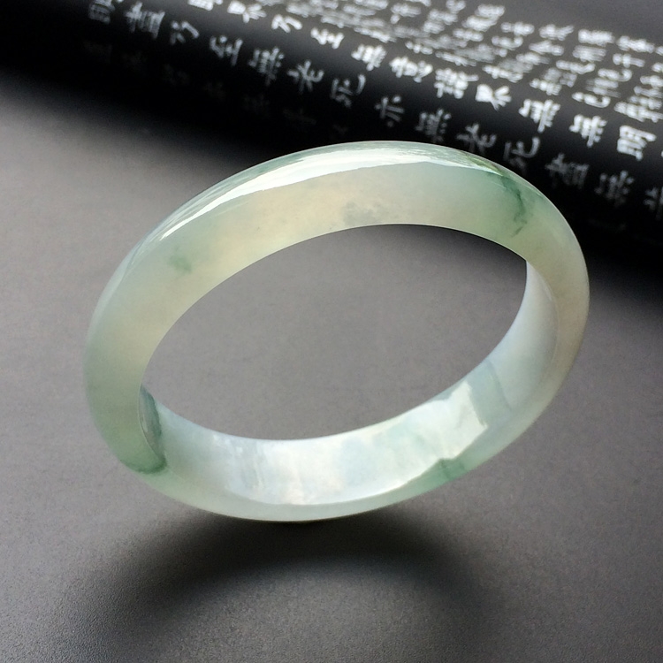 (超值推荐)冰种飘花手镯(55mm-48.5mm)