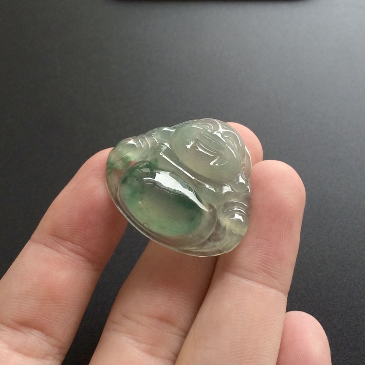 （超值推荐）冰种飘花玉佛挂件