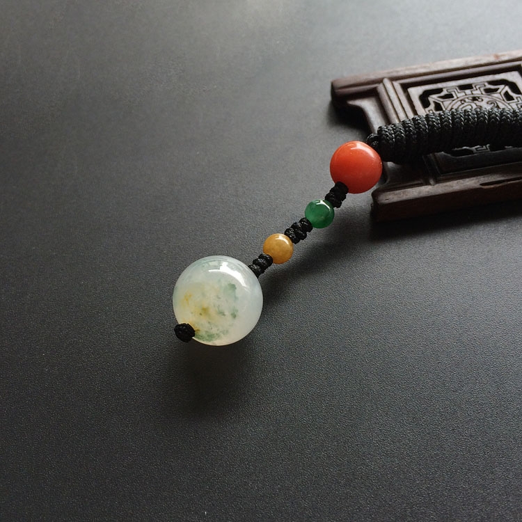 （超值推荐）冰种晴水/黄翡飘花珠圆玉润挂件（单价）