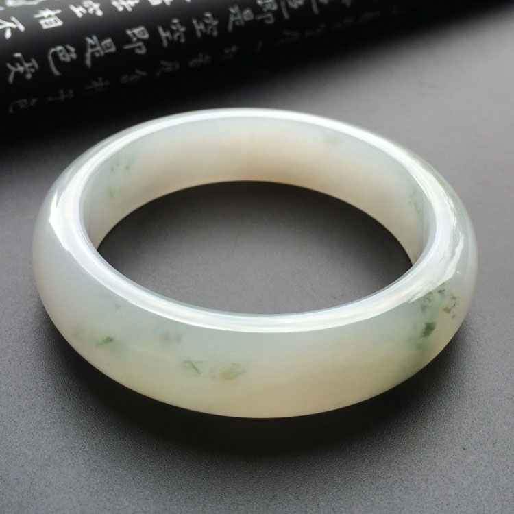 (超值推荐)糯冰种飘花手镯（58.3mm）
