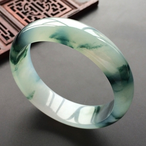 (超值推荐)冰种飘花手镯(56.1mm)