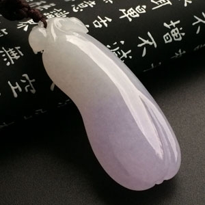 糯冰种紫罗兰福瓜挂件