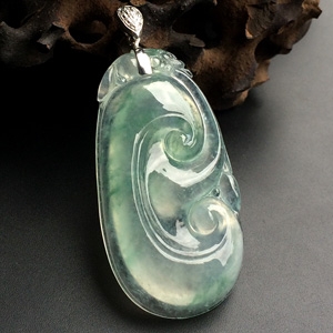 (超值推荐)冰种飘花如意挂件