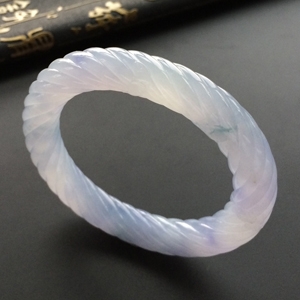 (超值推荐)冰种紫罗兰略飘花贵妃镯(52.7mm-47.5mm)