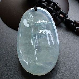 冰种晴水地藏王(王立元大师作品)