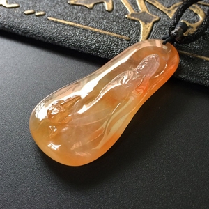 (超值推荐)冰种红黄翡观世音挂件