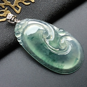 （超值推荐）冰种飘花如意挂件