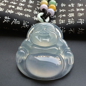 （超值推荐）冰种淡晴水玉佛挂件