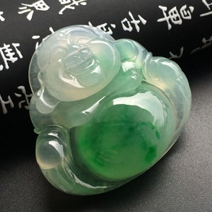 （超值推荐）冰种飘翠玉佛挂件