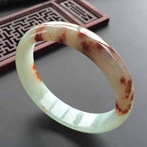 (超值推荐)糯冰种晴水褐红翡手镯(58mm)